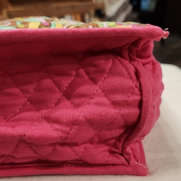 Pink and Brown Baby Diaper Bags with Stripes and Floral Patterns - Picture 9 of 11